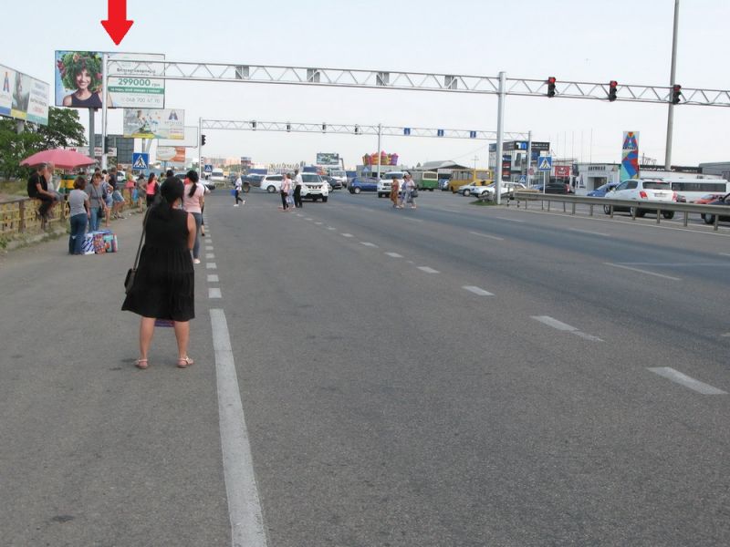 Билборд/Щит, Трассы, Овідіопольська дорога (10+070км) на світлофорі- поворот до ЖК  7 Небо, Артвілль), в місто