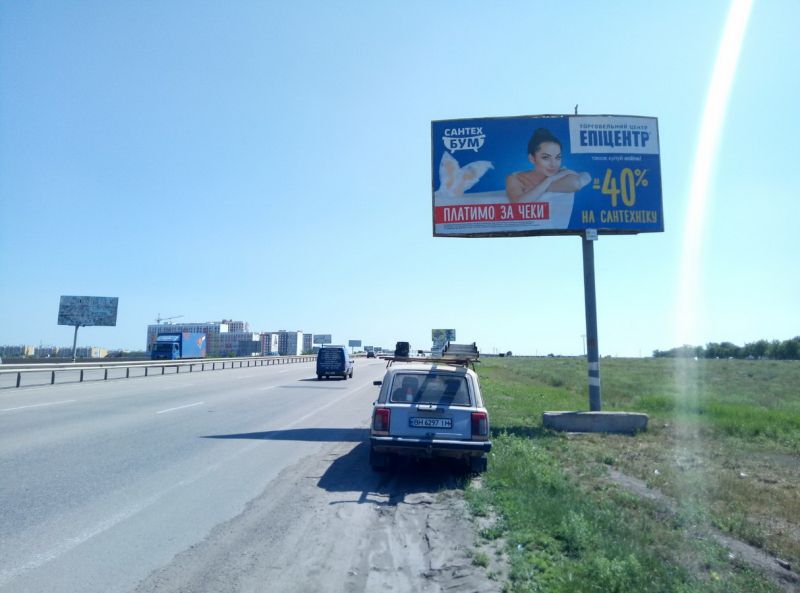Билборд/Щит, Трассы, Овідіопольська дорога (10+440км) - від розв'язки на Овідіополь к 7км, Епіцентру, в місто