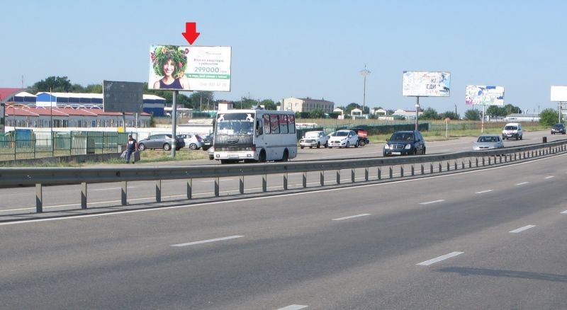 Білборд/Щит, Траси, Овідіопольська дорога (9+450км) - поворот на промринок 7км,  від Епіцентра, з міста