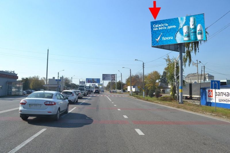 Білборд/Щит, Траси, Полтавський шлях-пост  Поліції-біля шиномонтажу, з центру