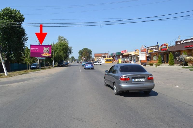 Білборд/Щит, Дергачі, Дергачі-вул. Сумський шлях-ЖД вокзал-у бік Золочева