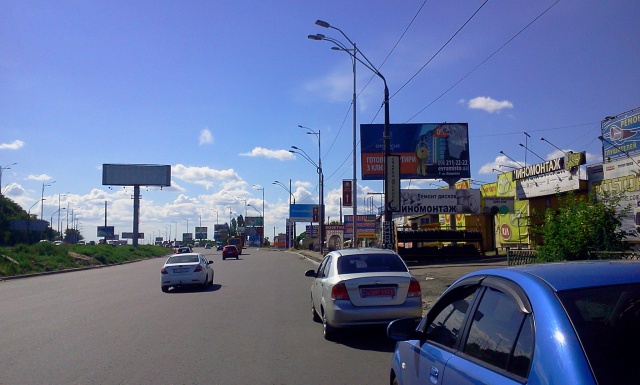 Билборд/Щит, Киев, Кольцевая дорога, напротив ул. Зодчих направление на Одесскую пл.