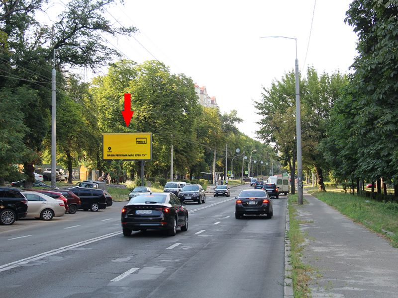 Билборд/Щит, Киев, Вишгородська вул., 45, біля ЖК "Паркове місто", в бік Шевченка пл.