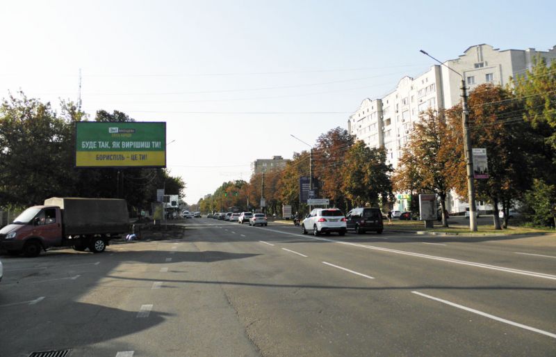 Билборд/Щит, Киев, Бориспіль вул.Київський шлях/пов.на ж.д.вокзал (В) на Київ