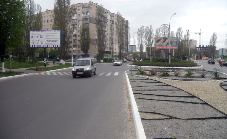 Билборд/Щит, Киев, Вишгород вул.Шолуденко,6-Г/Мазепи/клумба (напр.на трасу Київ-Іванків) (В)