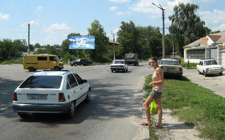 Билборд/Щит, Киев, Обухів вул.Київська 56/вул.8 Березня (В)