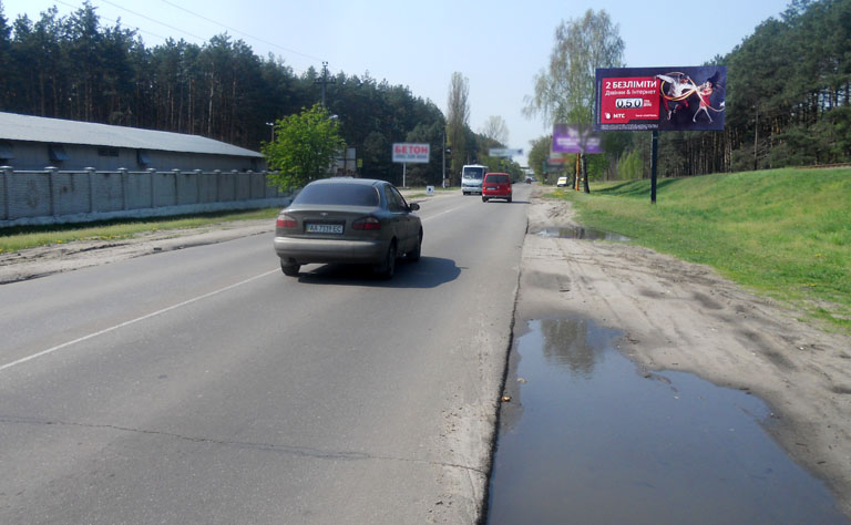 Білборд/Щит, Київ, Ірпінь в*їзд в місто з Гостомельскої траси (А)