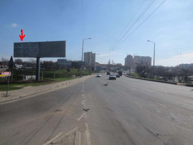 Білборд/Щит, Одеса, Грушевского Мих. возле моста (схема №1) В левая