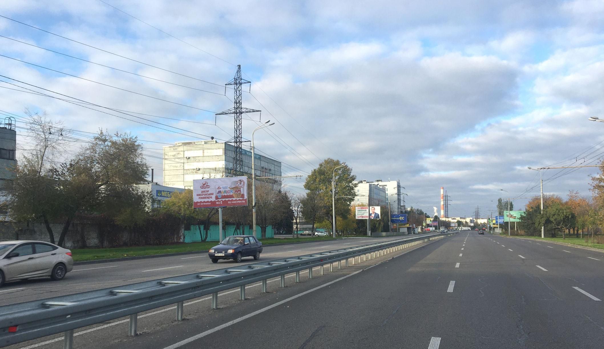 Билборд/Щит, Днепр, Заводская Набережная ул., мебельный комбинат "Прогресс", из центра