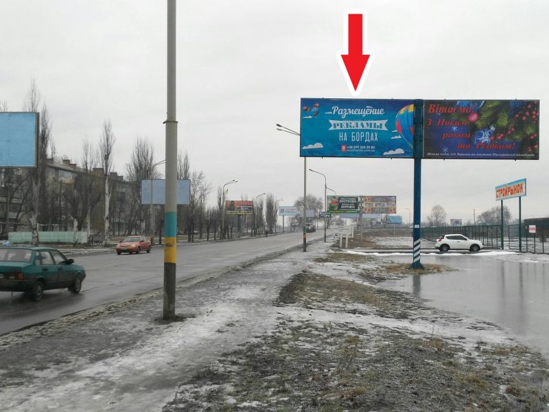 Билборд/Щит, Павлоград, вул. Дніпровська, 129 (Центр, Варус, поворот на вул. Богуна Івана)