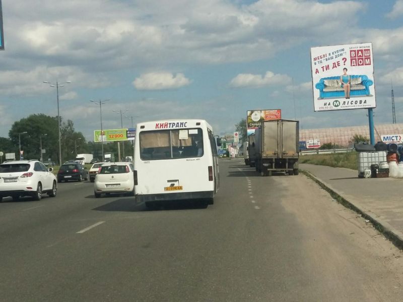 Білборд/Щит, Київ, Большая окружная  1000 м.до Жилянского моста