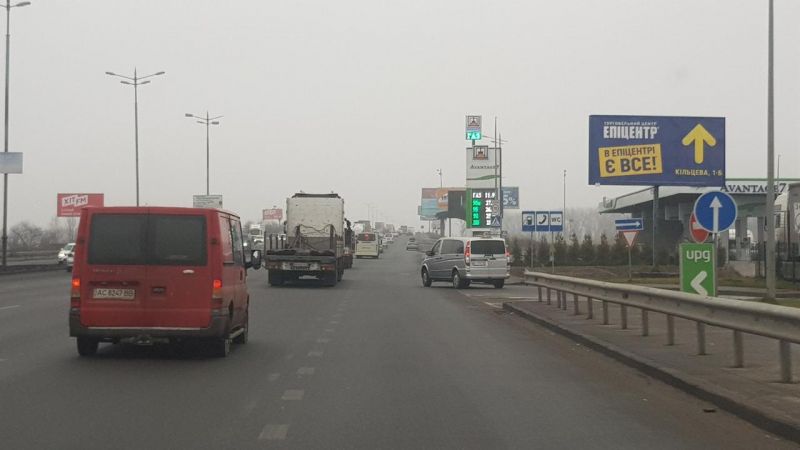 Білборд/Щит, Київ, Большая окружная  700 м.до Жилянского моста