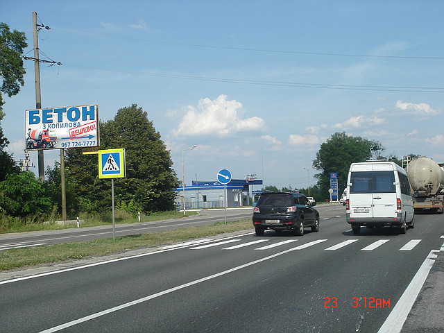 Билборд/Щит, Трассы, М-06 Житомир-Киев 44 км 980 м