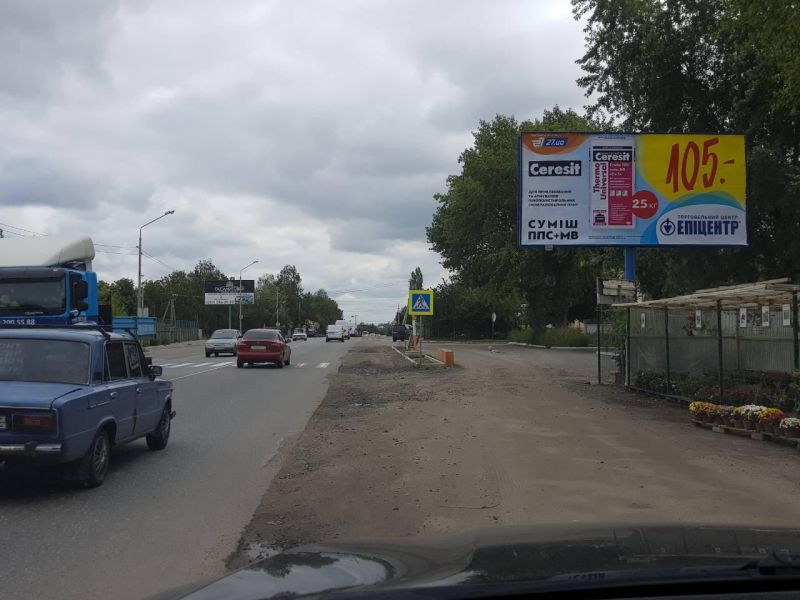 Билборд/Щит, Трассы, Софиевская Борщаговка,направление в  Киев 1 км.900 м.до Окружной дороги