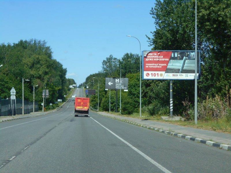 Білборд/Щит, Ворзель, смт. Ворзель, траса М-07 "Київ-Ковель", км 33+000 право, поворот до ресторану "Шкіпер"