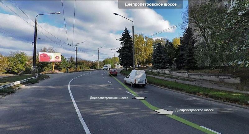 Білборд/Щит, Запоріжжя, Днепровское шоссе - Громовой пер.