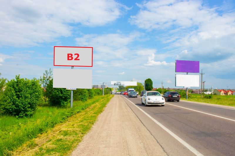 Билборд/Щит, Трассы, М-10 Західний обхід м. Львова , км 11+230, ліворуч, біля Арт-Енерго в сторону ТРЦ King Cross Leopolis (верхній)