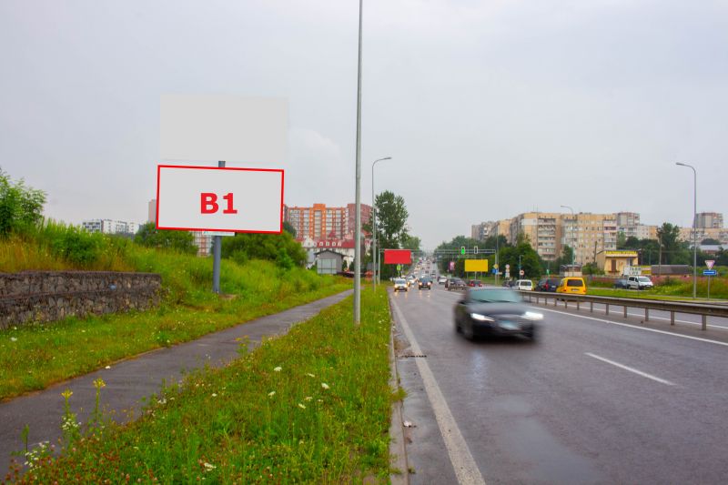Білборд/Щит, Траси, Т-14-16 Львів-Пустомити-Меденичі, км 6+550, праворуч, вул. Кульпарківська, біля заправки SOCAR в сторону ТРЦ Victoria Gardens (нижній)