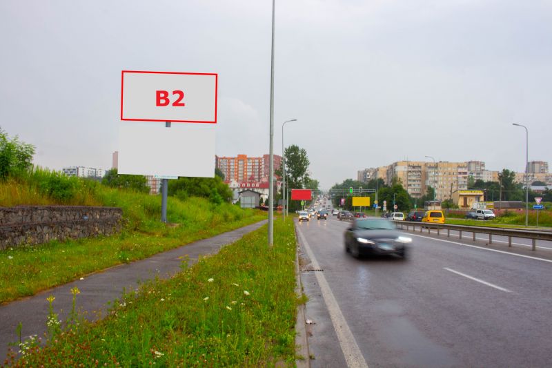 Білборд/Щит, Траси, Т-14-16 Львів-Пустомити-Меденичі, км 6+550, праворуч, вул. Кульпарківська, біля заправки SOCAR в сторону ТРЦ Victoria Gardens (верхній)