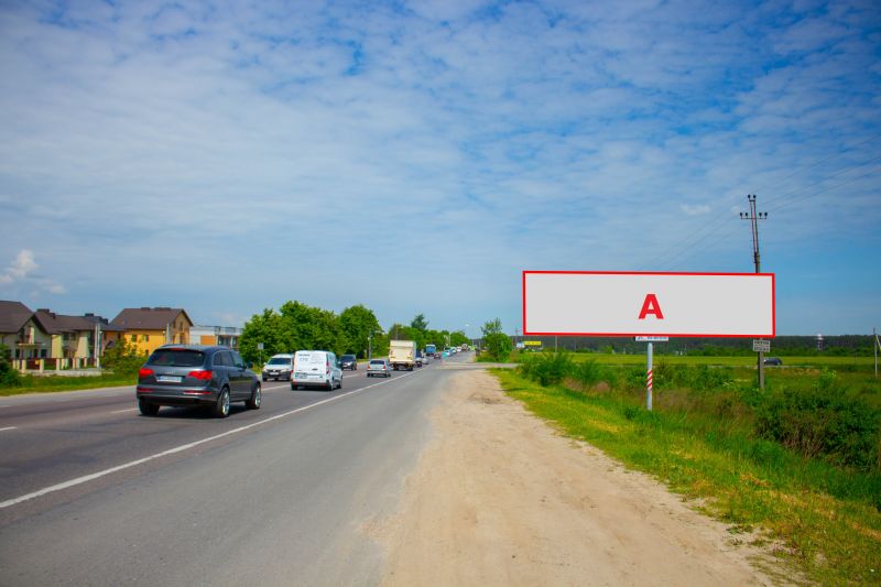 Билборд/Щит, Трассы, М-10 Західний обхід м. Львова , км 3+400, ліворуч, Рудно в сторону Рясне