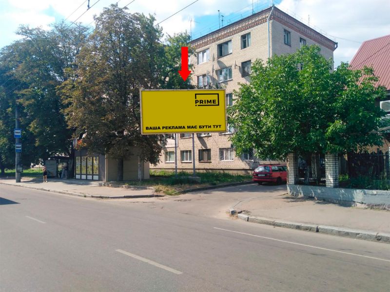 Білборд/Щит, Житомир, Грушевського вул. (кол. Котовського вул.), 35 / Князів Острозьких вул., в центр