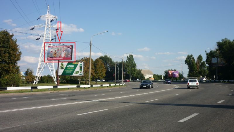 Білборд/Щит, Запоріжжя, Стефанова-автомобильный переезд (ВЕРХ)