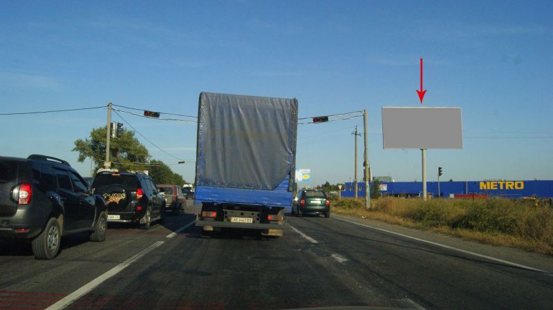 Билборд/Щит, Трассы, s301А,Автодорога М04 (Донецьке шосе, Епіцентр, по стороні Метро), біля світлофора