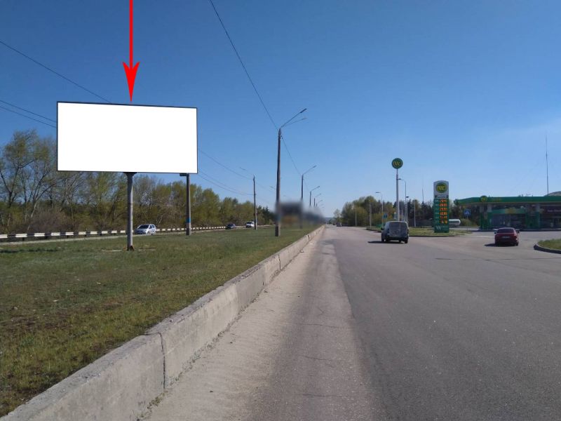 Билборд/Щит, Каменское/Днепродзержинск, дз16А1,Мостовий перехід через Дніпро, зїзд, біля АЗС "WOG", рух з лівого на правий берег