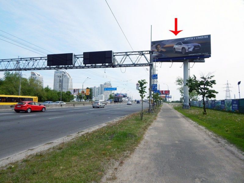 Суперсайт/Мегаборд, Киев, Бандери Степана пр-т, від Петрівки, 700м до Північного мосту, поряд з ТРЦ "Блокбастер"