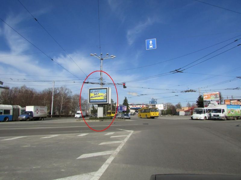 Скрол/Сітіборд, Полтава, Зигіна пл.(на трикутнику) з Соборності вул.(Жовтнева)
