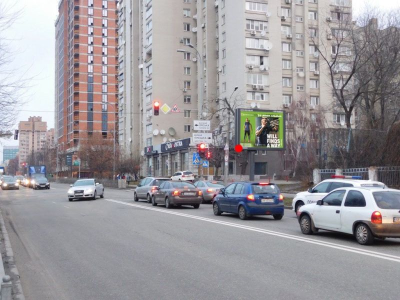 Скролл/Ситиборд, Киев, Малевича Казимира вул. /вул. Німецька, Палац Україна, на світлофорі