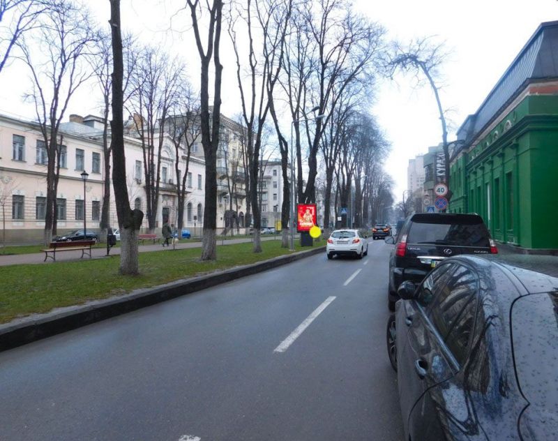 Скролл/Ситилайт, Киев, Липська вул. 15, бульварна частина, ресторан  "LeepSky" , рух в напрямку вул. П. Орлика