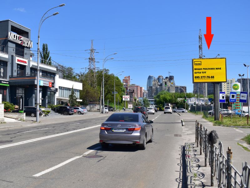 Білборд/Щит, Київ, Брожка вул. (колиш. Кіровоградська вул.) - вул. Ізюмська, біля АЗС "WOG", в сторону вул. Грінченка