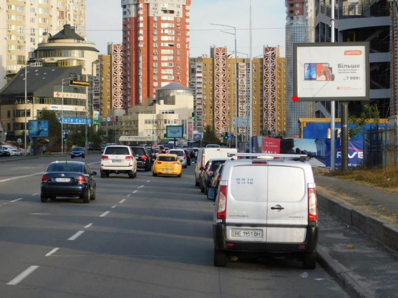 Скролл/Ситиборд, Киев, Дніпровська набережна 17, на світлофорі біля ТЦ "River Mall"