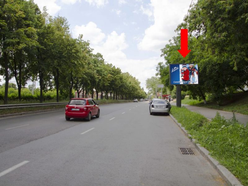 Білборд/Щит, Київ, Борщагівська вул., 16 - пров. Політехнічний, з центру