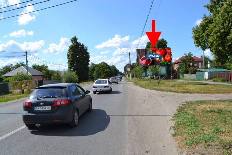 Билборд/Щит, Дергачи, Дергачі-вул. Сумський шлях -вул. Потьомкіна-у бік Золочева