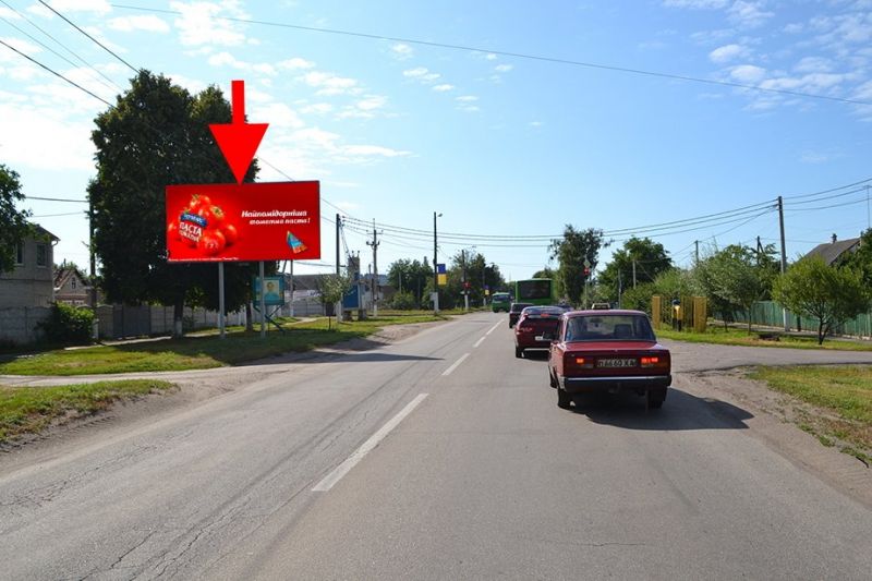 Билборд/Щит, Дергачи, Дергачі-вул. Сумський шлях -вул. Потьомкіна-у бік Харкова