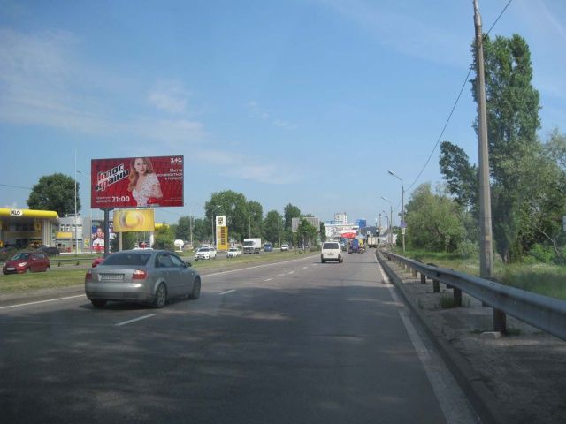 Билборд/Щит, Киев, Богатирська вул., АЗС КЛО (розподільча смуга, до Вишгороду)