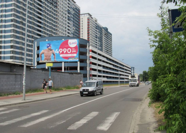 Білборд/Щит, Київ, Сверстюка Євгена вул., 52/1 (ЖК Rusaniv Residence, ЖК Галактика, Технічний ліцей), в напрямку Броварський просп.