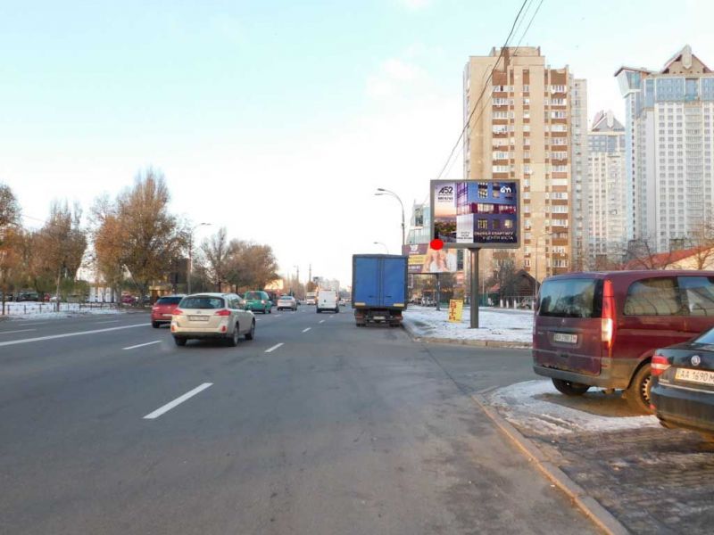 Скролл/Ситиборд, Киев, Дніпровська набережна. 5-А, в напрямку до мосту Патона