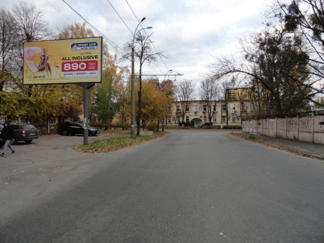 Білборд/Щит, Київ, Теодора Дячуна вул. (Нестерова) (Київський національний економічний університет ім. Вадима Гетьмана, АЗС Amic, Аваль), 130 м від перетину з Перемоги просп., в напрямку Цедіка Антона вул.