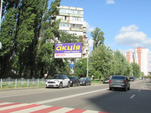 Билборд/Щит, Киев, Тичини Павла проспект, 1  (рух від Дніпровська набережна, ліворуч)