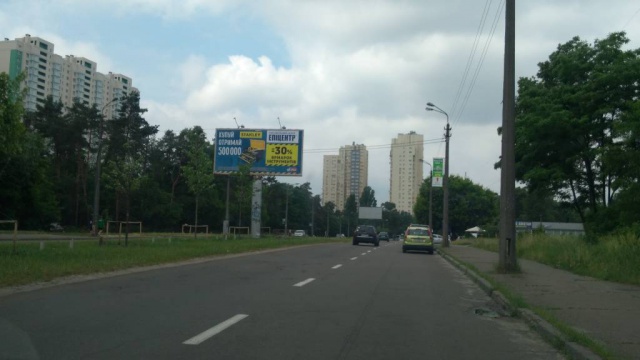 Билборд/Щит, Киев, Алішера Навої проспект, рух до бульвару Перова  (на розподілювачі)