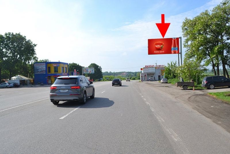 Білборд/Щит, Траси, Харківське шосе-пост Поліції-прапорець №1-в центр