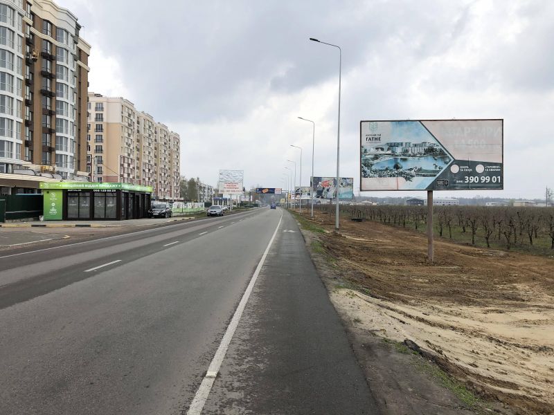 Билборд/Щит, Трассы, Дорога Чабаны-Новоселки , напротив ЖК Новые Теремки