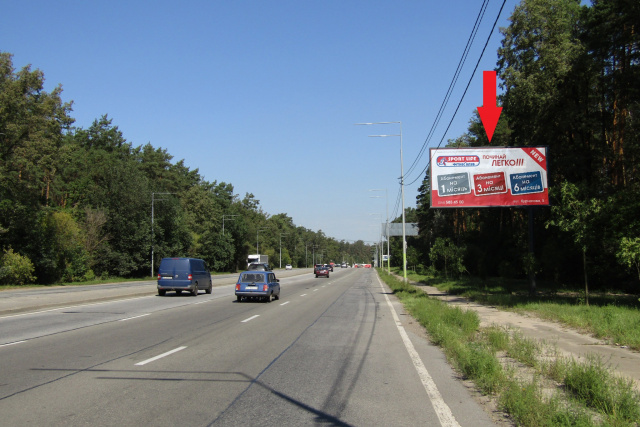 Билборд/Щит, Киев, Міська вул. (АЗС "ОККО"), в напрямку Велика Кільцева дорога, Пуща -Водиця