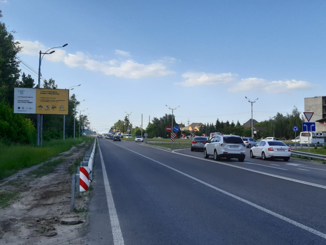 Білборд/Щит, Траси, Траса Київ-Іванків-Овруч, праворуч, розвилка з вул.Богатирською напрямок Вишгород, с.Нові Петрівці