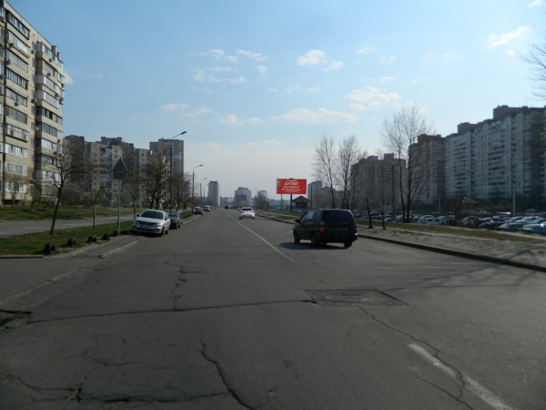 Билборд/Щит, Киев, вул. Оноре де Бальзака, 88/ вул. Милославська - ТЦ "Квадрат"