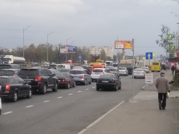 Білборд/Щит, Київ, вул. Кільцева дорога, напроти вул. Зодчих, 18, (АЗС "ОККО", ав-н "ТOYOTA") - в напр. Одеської пл.