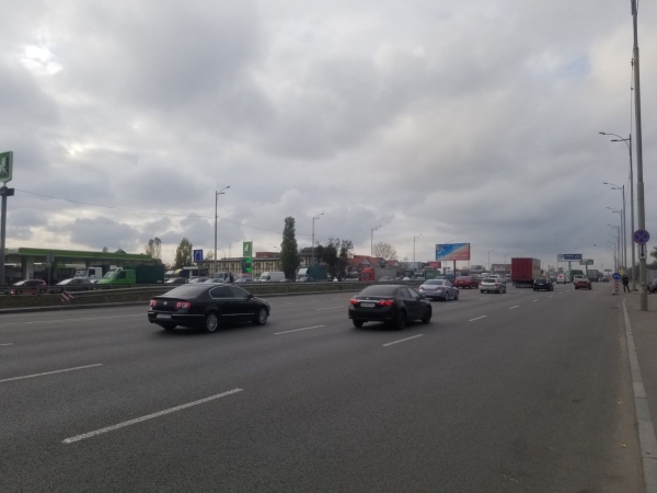 Білборд/Щит, Київ, вул. Кільцева дорога, напроти вул. Зодчих, 18, (АЗС "ОККО", ав-н "ТOYOTA")  - в напр.пр. Берестейський